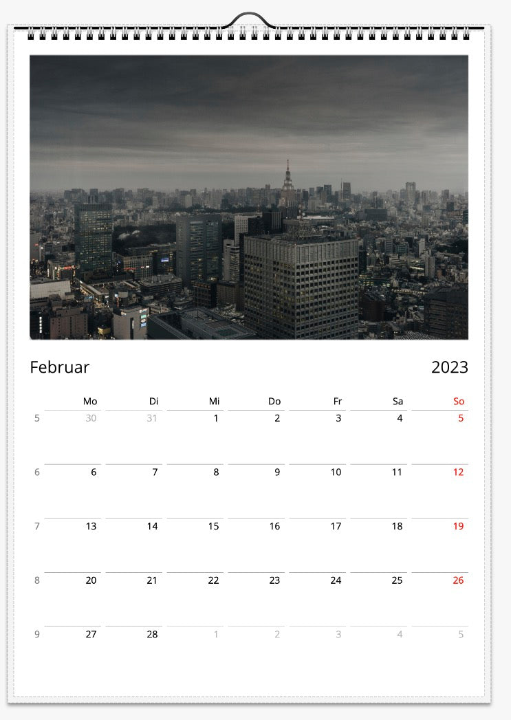 Wandkalender 2023 "Tokio" in A3