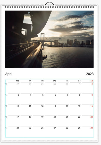 Wandkalender 2023 "Tokio" in A3