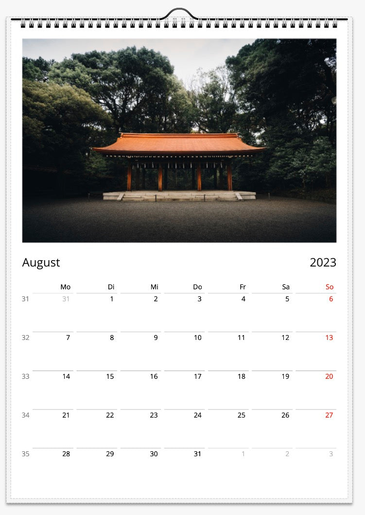 Wandkalender 2023 "Tokio" in A3