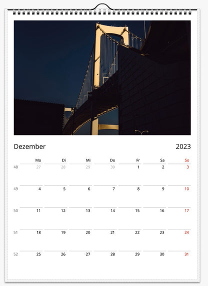 Wandkalender 2023 "Tokio" in A3