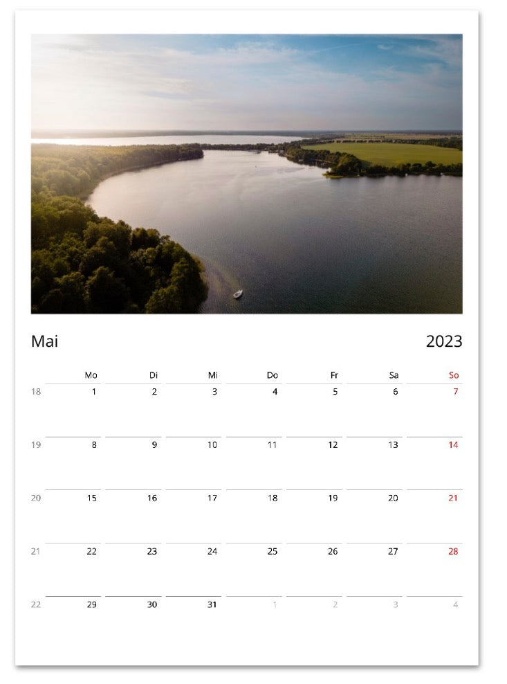 Wandkalender 2023 "Mecklenburgische Seenplatte" A3